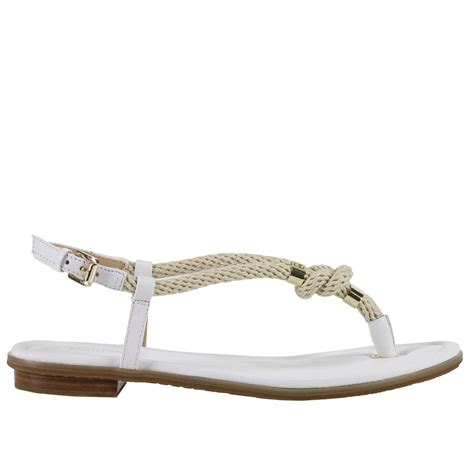 michael kors white flat sandals